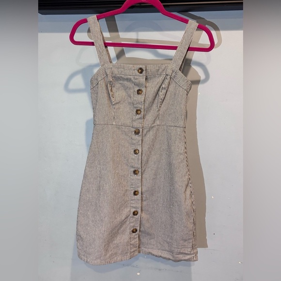 Hollister Dresses & Skirts - Hollister XS white and blue striped‎ jumper dress